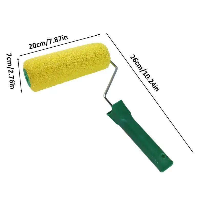 8inch Wall Paint Roller Brush Portable Sponge Painting Roller with Handle Roller Brush Paint Portable for Wall Painting Tool