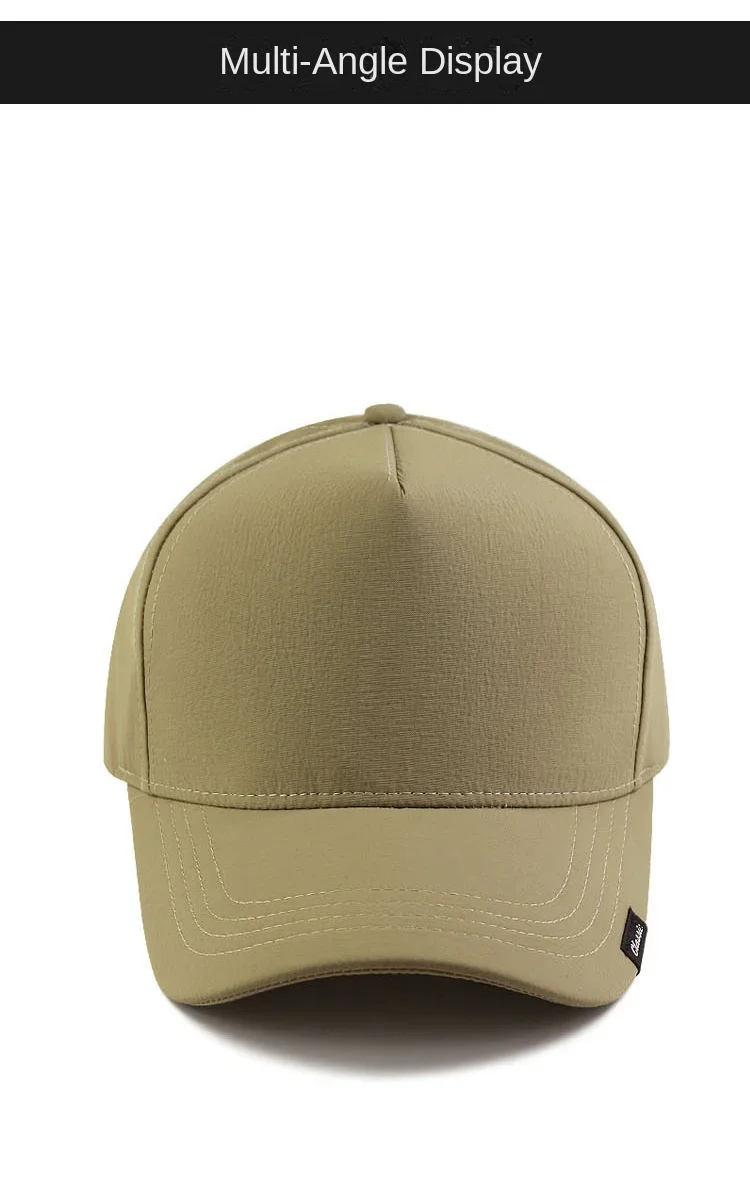 Oohmy Baseballkappe für Herren und Damen, schnelltrocknend, mit festem Schirm, hoher Krone, Sport- und Hip-Hop-Kappe, für große Köpfe, Outdoor – Detail 15