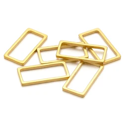 20/50pcs Stainless Steel Gold Plated Oblong Connectors Charms for DIY Jewelry Bracelets Necklaces Making Accessories Wholesale