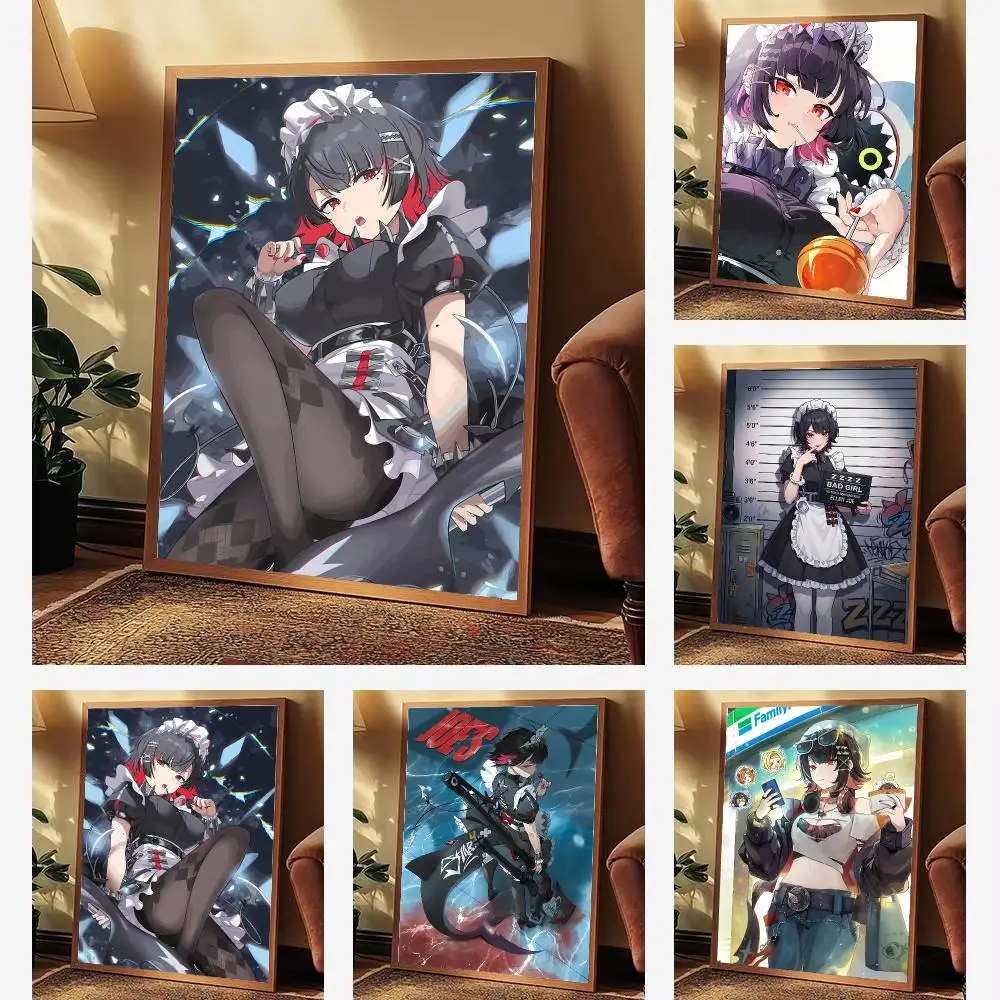Anime game Zenless Zone Zero Ellen Joe Poster Aesthetic Wall Art for Bedroom Study Office Home Decor Gift