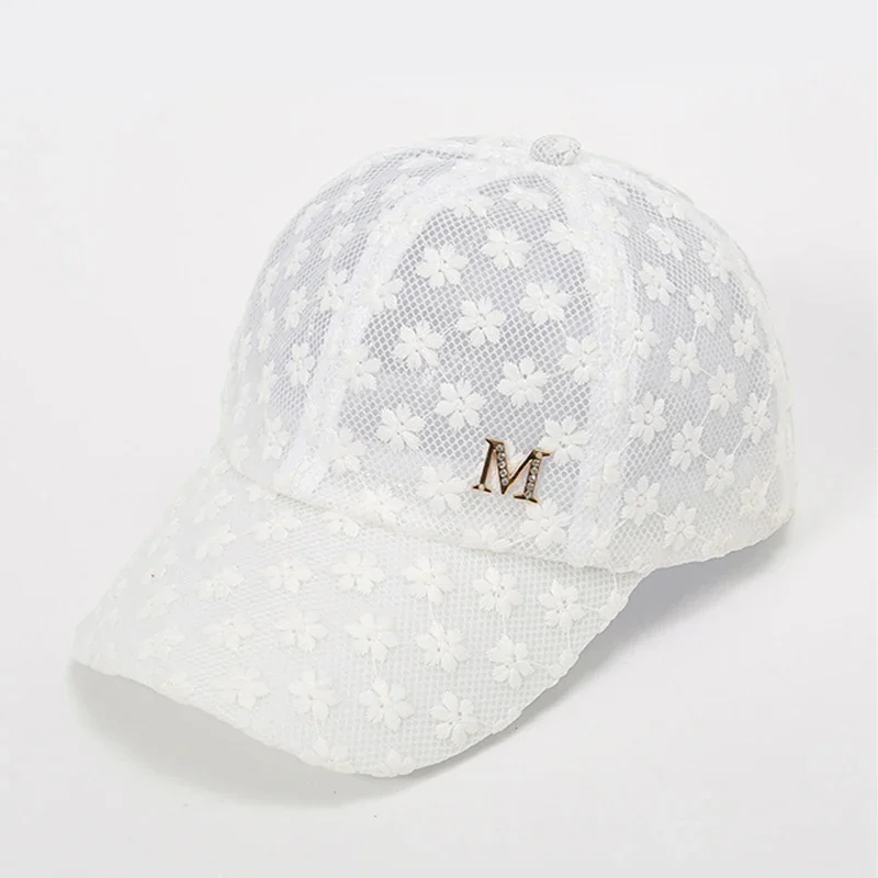 Stylish Lace Baseball Cap - Flower Breathable Snapback Mom Hat For Adults!