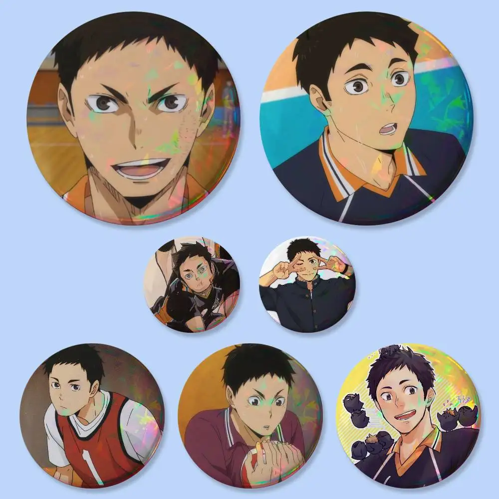 Daichi Sawamura Anime-Charakter-Abzeichen, runde, kreative Anstecknadel, Brosche, Taschen-Deko-Accessoires, Geschenke für Fans und Freunde