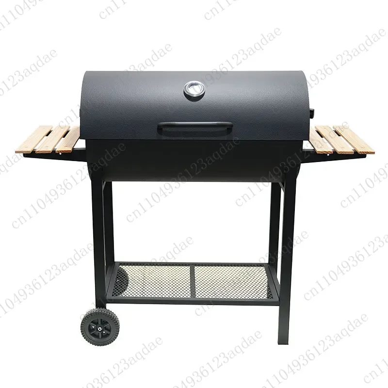 Spot double-sided wooden board large charcoal fire smoke oven household barbecue oven outdoor thickened American camping