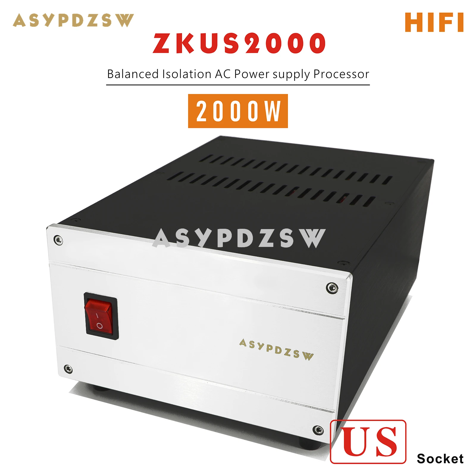 ZKUS2000 U.S Socket HIFI 2000VA Toroidal Balanced isolation transformer 2000W AC Power supply processor