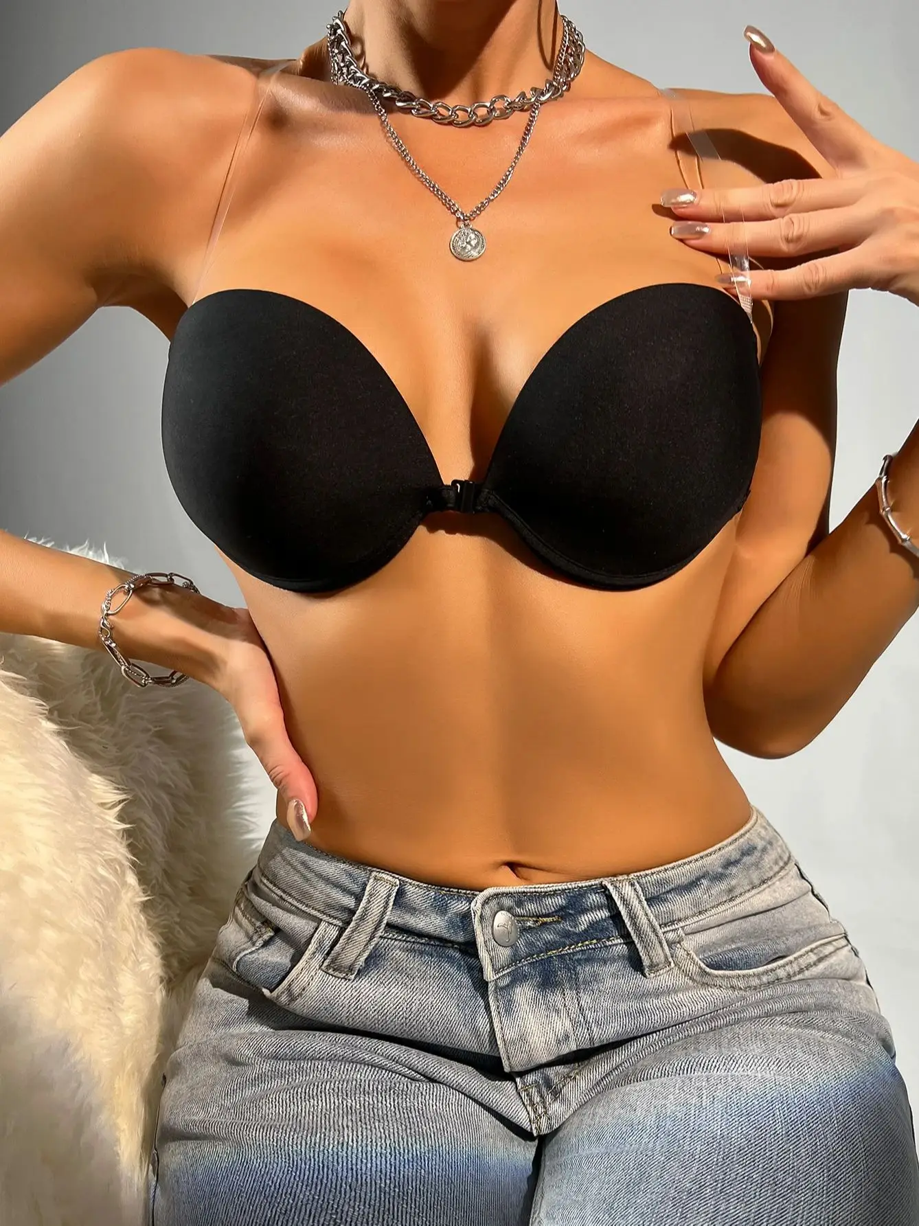 Viomisha Sexy Push Up Bra for Women Full Coverage Underwear Solid Brassiere B or C Cup  Comfortable Bra