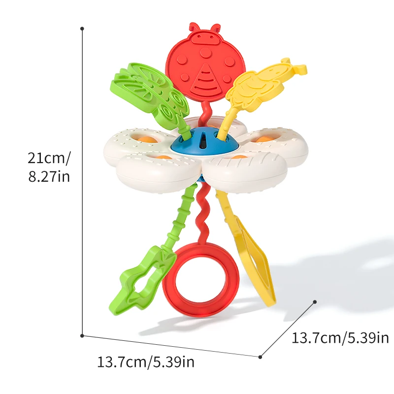 Jouet de dentition éducatif en forme de grande fleur pour bébés, prévention des étouffements, jouet de croissance de compagnon à croquer Durable pour enfants, idéal