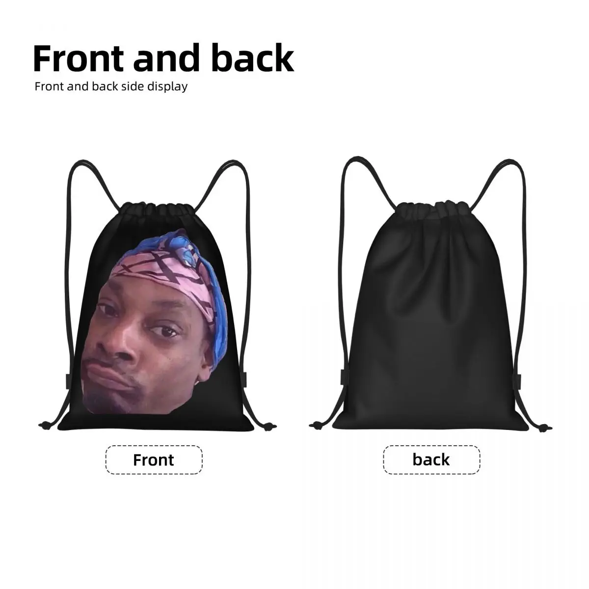 Custom Funny Snoop Dogg Meme Drawstring Bag Women Men Lightweight Sports Gym Storage Backpack