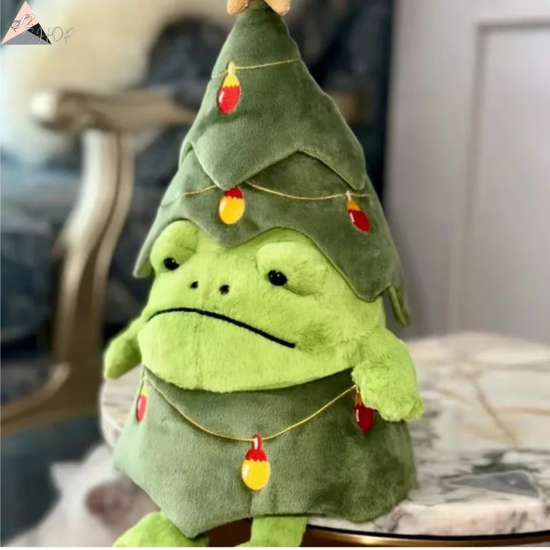 

Christmas Rain Frog Plush Toy, Soft Squishy Stuffed Animal Doll with Santa Hat for Xmas Tree Home Decor Ornament Gift