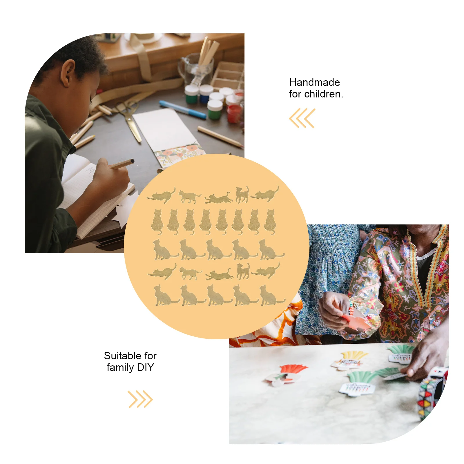 

120Pcs Alloy Cat Shape Pendants DIY Jewelry Charms for Bracelet Necklace Key Ring Accessories DIY Alloy Pendants