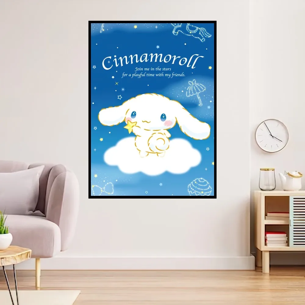 Cute Cinnamoroll Rabbit Poster Prints Wall Painting Bedroom Living Room Decoration Office Small