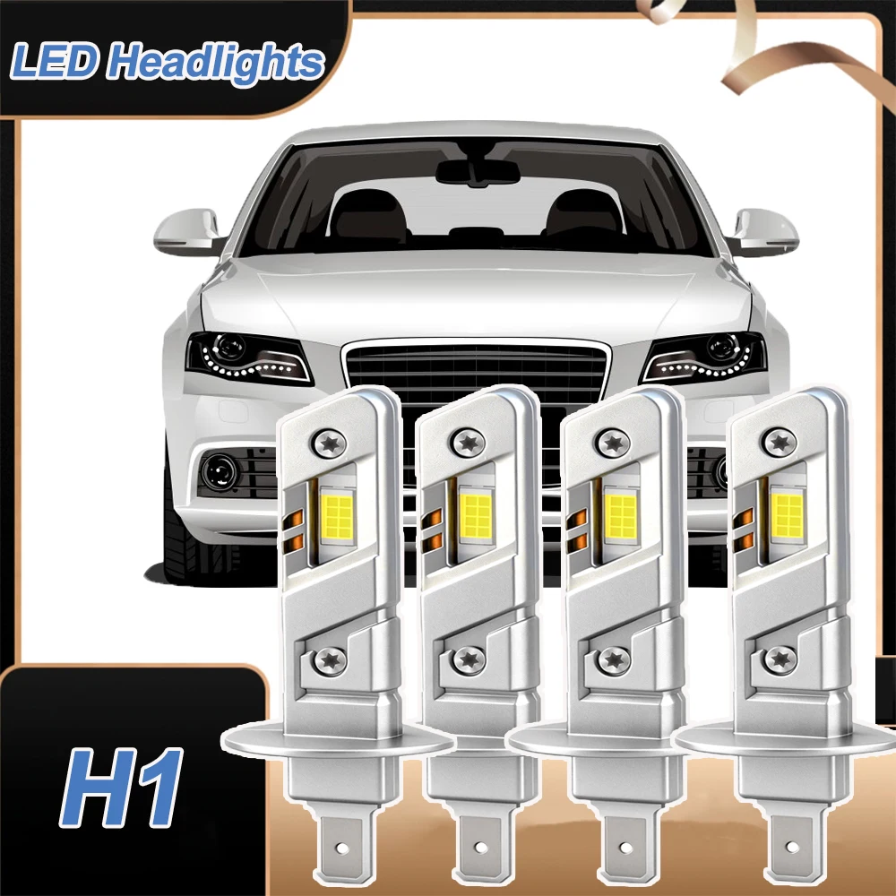 

Комплект из 4 светодиодных фар H1 для автомобиля, Canbus, 6000K, суперяркий белый свет, без турбо-вентилятора, 3570 CSP