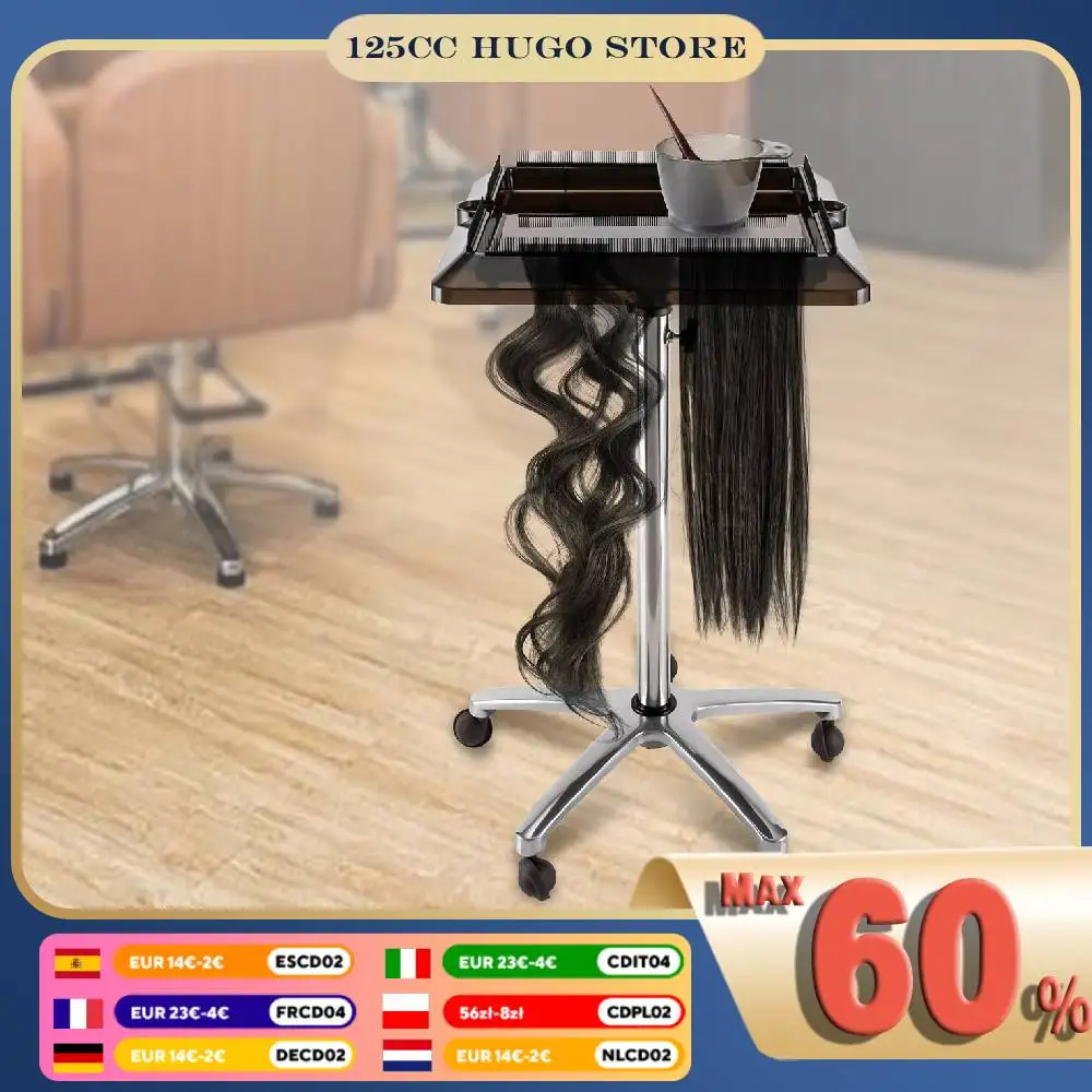 미용실 가발 홀더, 높이 조절 가능한 헤어 익스텐션 도구 트레이 카트, 뷰티 매장용 탈착식 헤어 익스텐션 도구 트레이