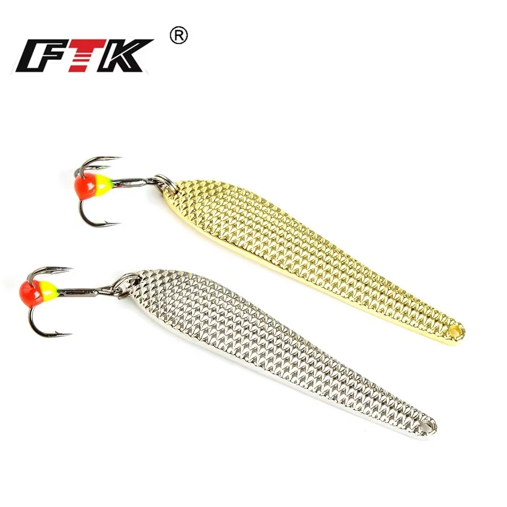 7g 12g Metal Spoon Fishing Lure Winter 5.5cm 7cm Gold Silver Artificial Bait Sinking Ice Fishing Hard Lure