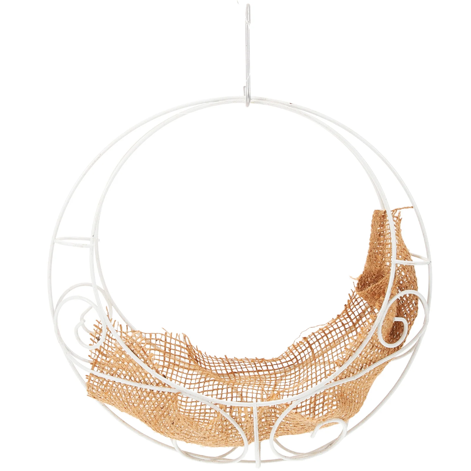 

Moon Design Iron Wire Planter with Waterproof Burlap for Indoor Plants Wall Mounted Succulent Basket Metal Flower Holder