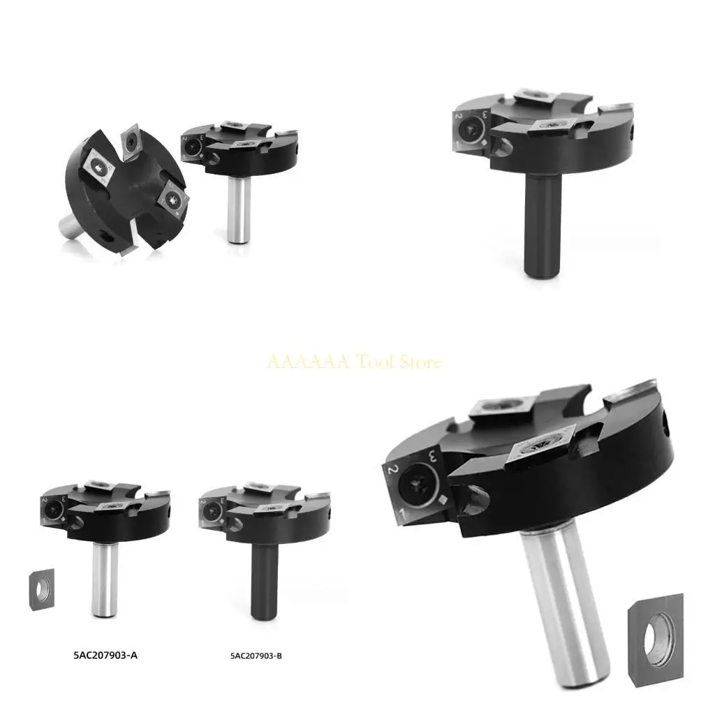 

A2BE 4-Flute Planer Bit 63.5mm Cutting Diameter 12mm 12.7mm Shank Router Bit
