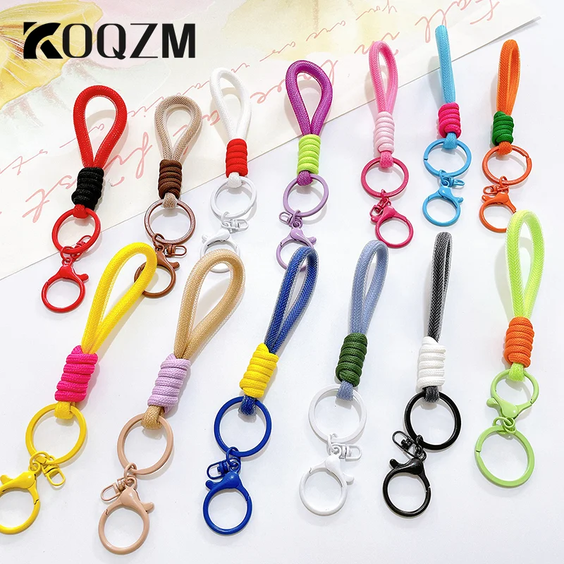 

Mesh Lanyard Fluorescent Braid Rope Phone Case Hanging Cord Keychain Bag Pendant Keychain