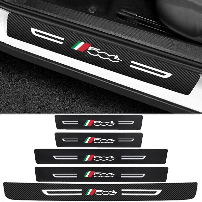 Car Door Edge Protector Stickers for Fiat 500L Auto Door Sill Stirps Anti Scratch Trunk Bumper Film Threshold Guards Decals