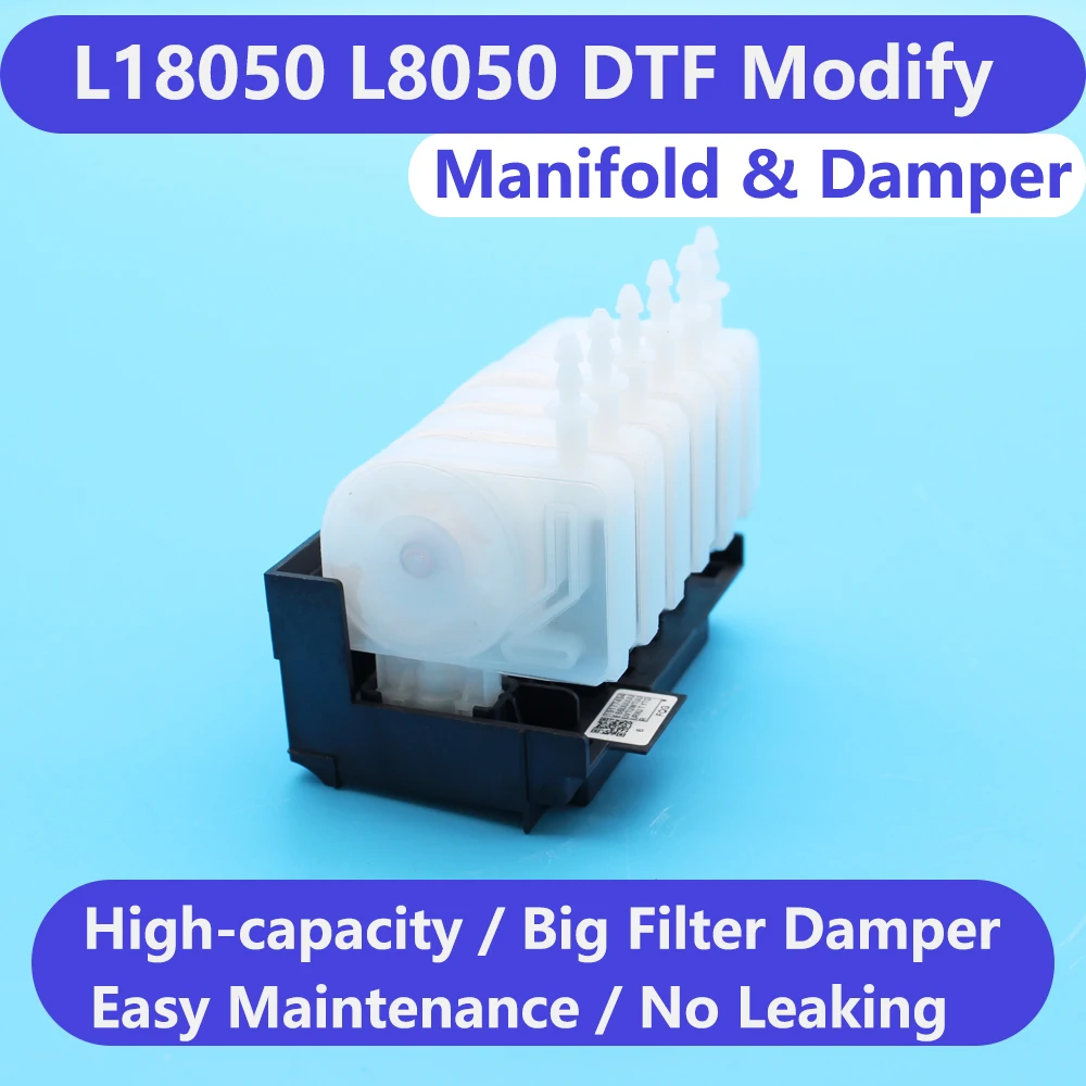 ET-L18050 cabezal de impresión DTF adaptador de colector convertidor de cabezal de impresión con amortiguador de tinta para Epson XP600 EcoTank L18050 18100 L8050