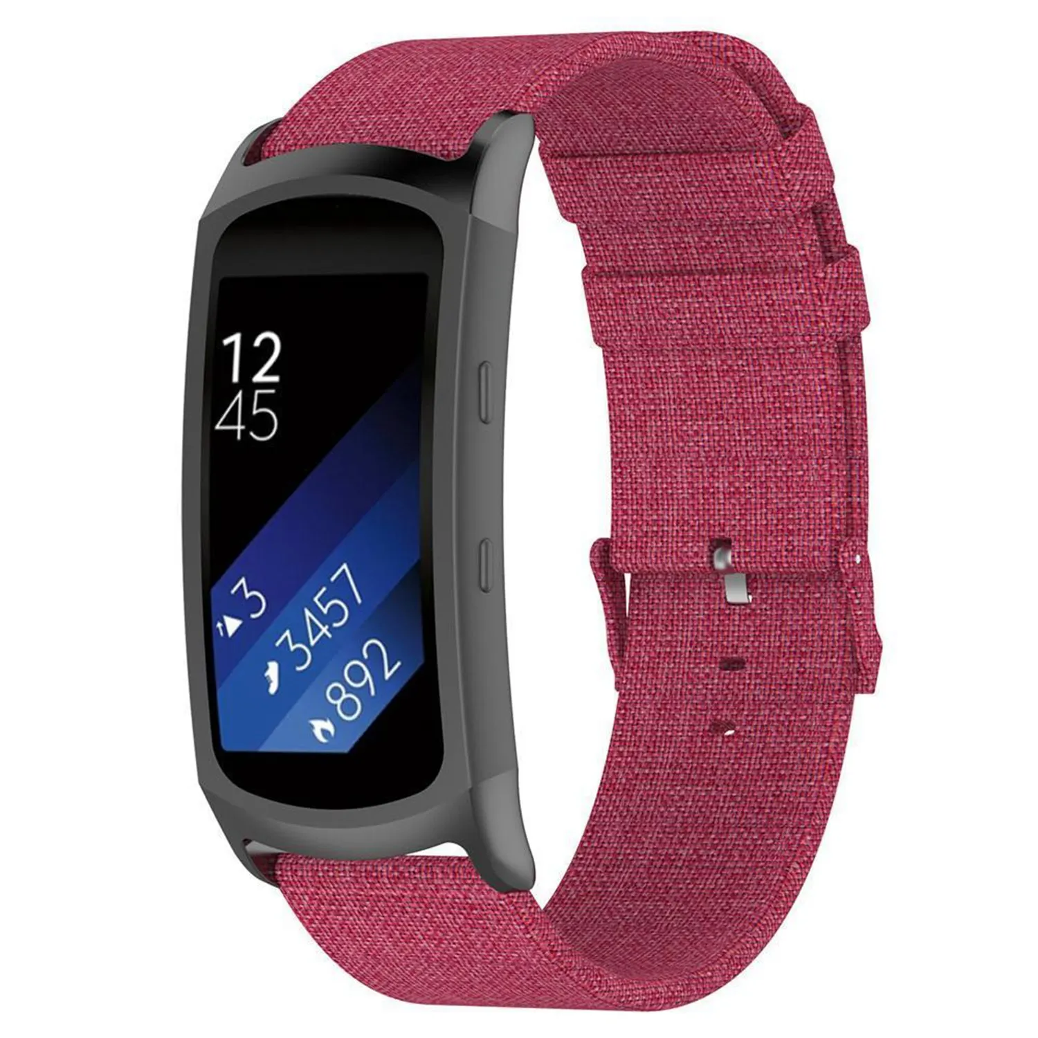 Cinturino per cinturino in Nylon Premium per Samsung Gear Fit2 Sm-R360 Sm-R365 Pro Rose Red