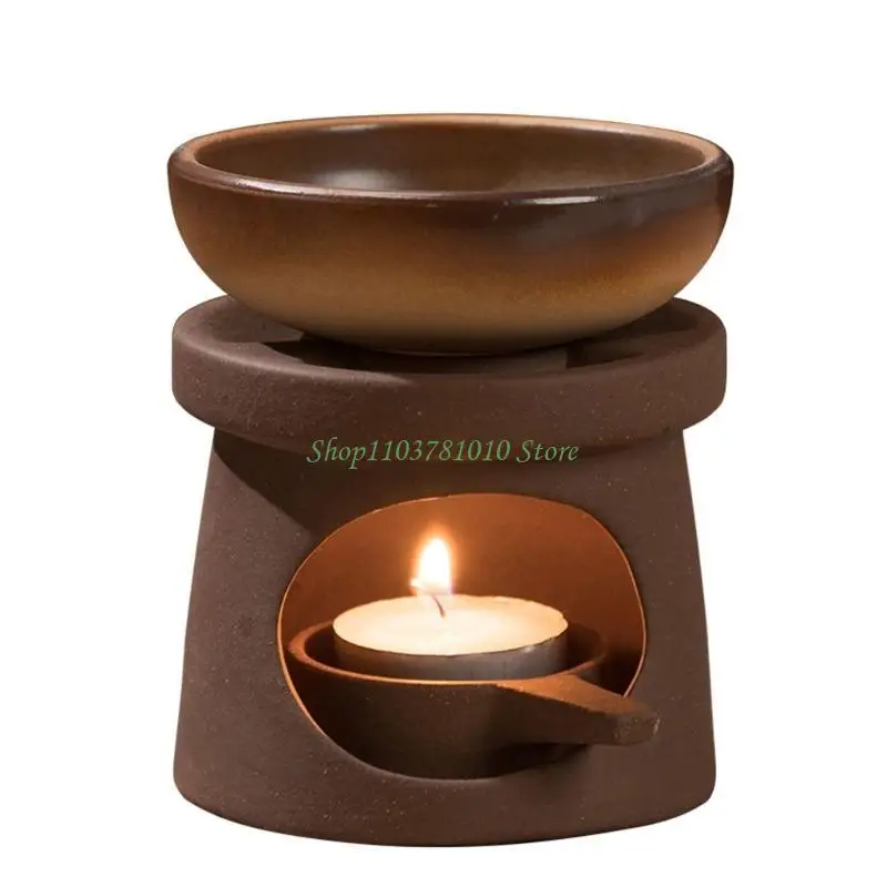 U55D Ceramics Essential Oil Burners Wax Melt Warmer Aromas Diffuser and Tealight Spoon Set for Home and Office Use