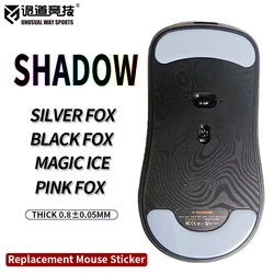 UnusualWaySports Mouse Skates Feet WLmouse Shadow Ying Cambered Surface PTFE Anti Collapse Magic Ice Black Silver Fox