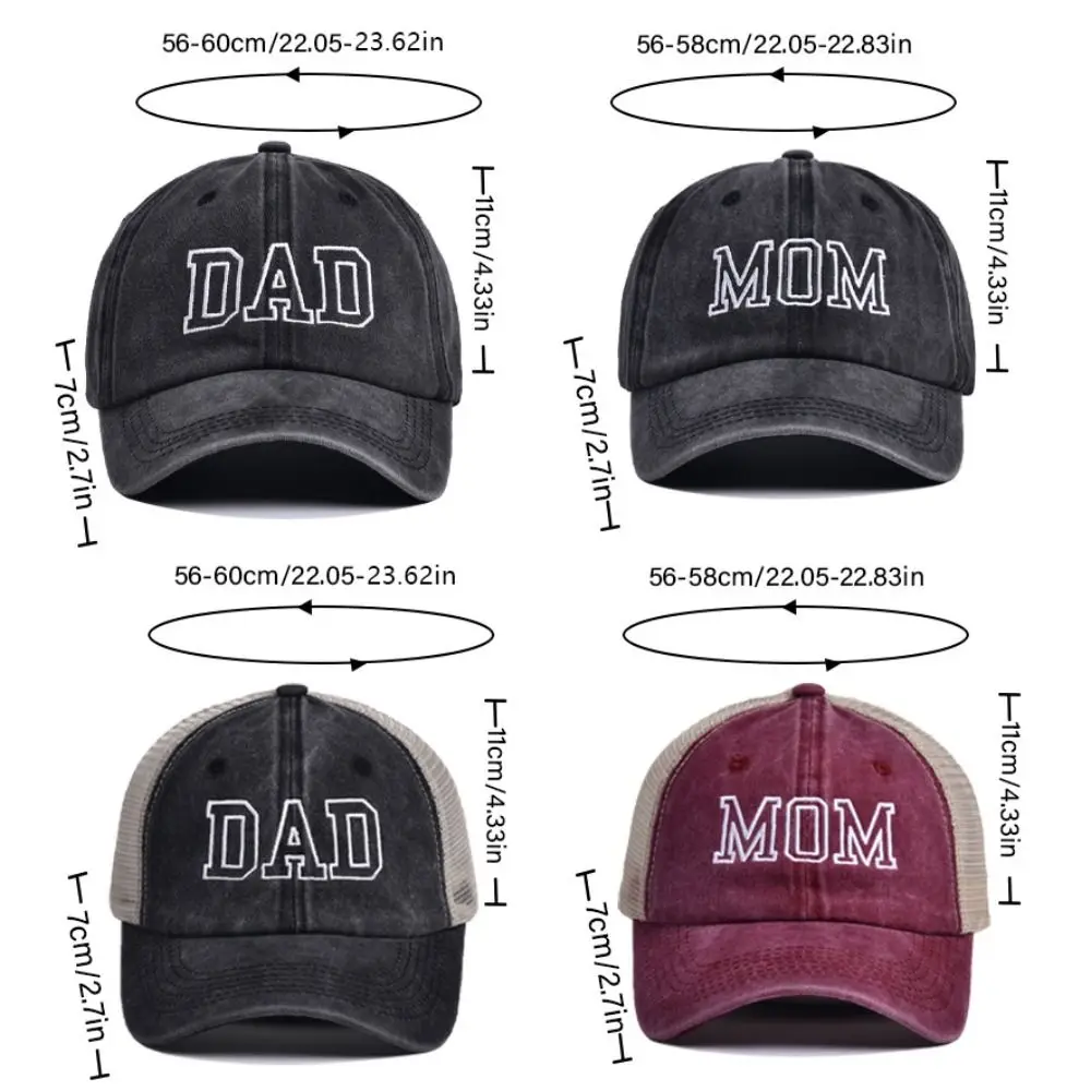 Visiere alla moda DAD MOM Cappelli da baseball Berretti da baseball regolabili con ricamo hip-hop Cappelli per protezione solare Uomo Donna Sport all'aria aperta