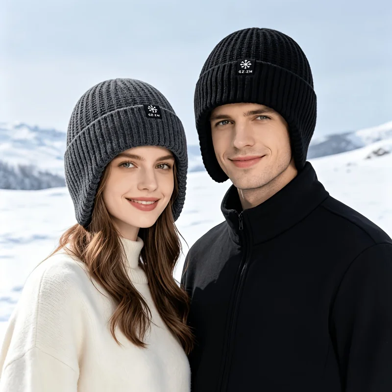 1Autumn and winter multi-color thickened earmuff hat set，Unisex ultra-warm winter hat，Unisex Ear Protection Hat for Daily Outdoo