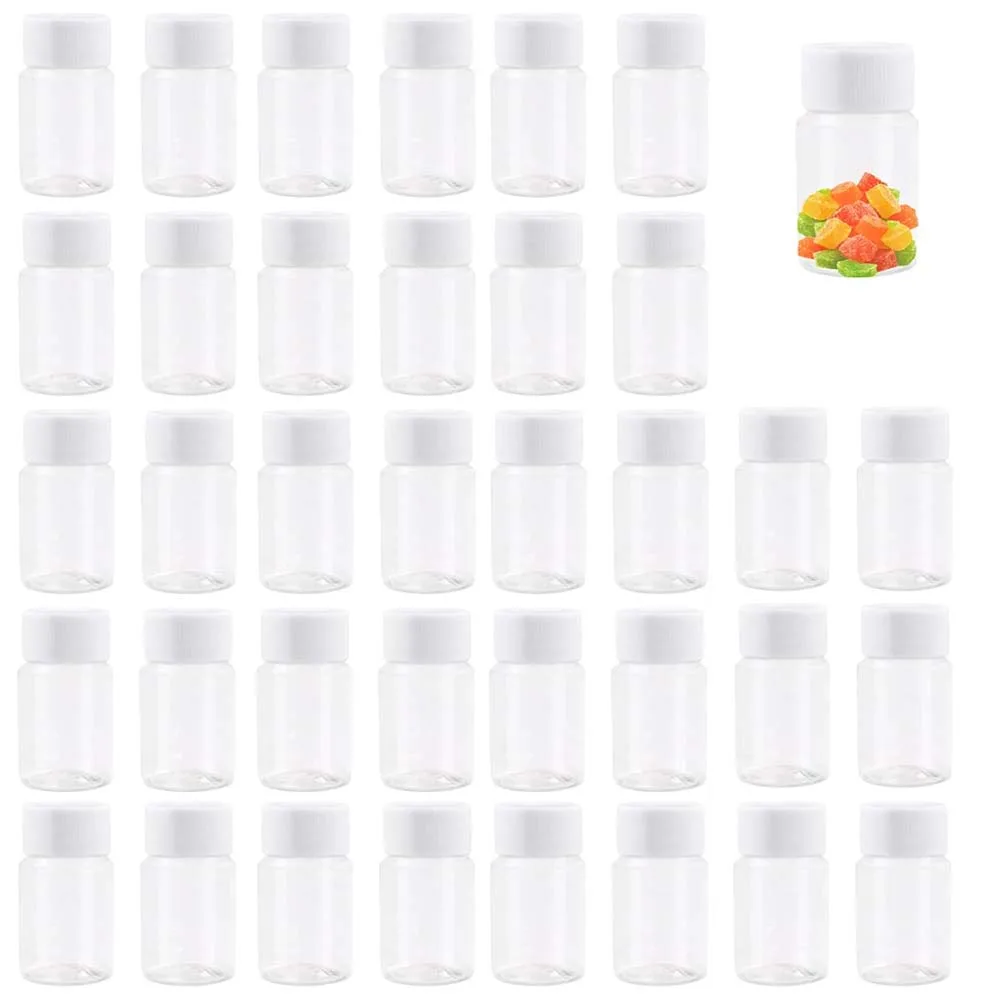 

40 Pieces Small Reusable Plastic Bottles, 20 ml Clear Bottle, Empty Transparent Cosmetic Bottle for Travel