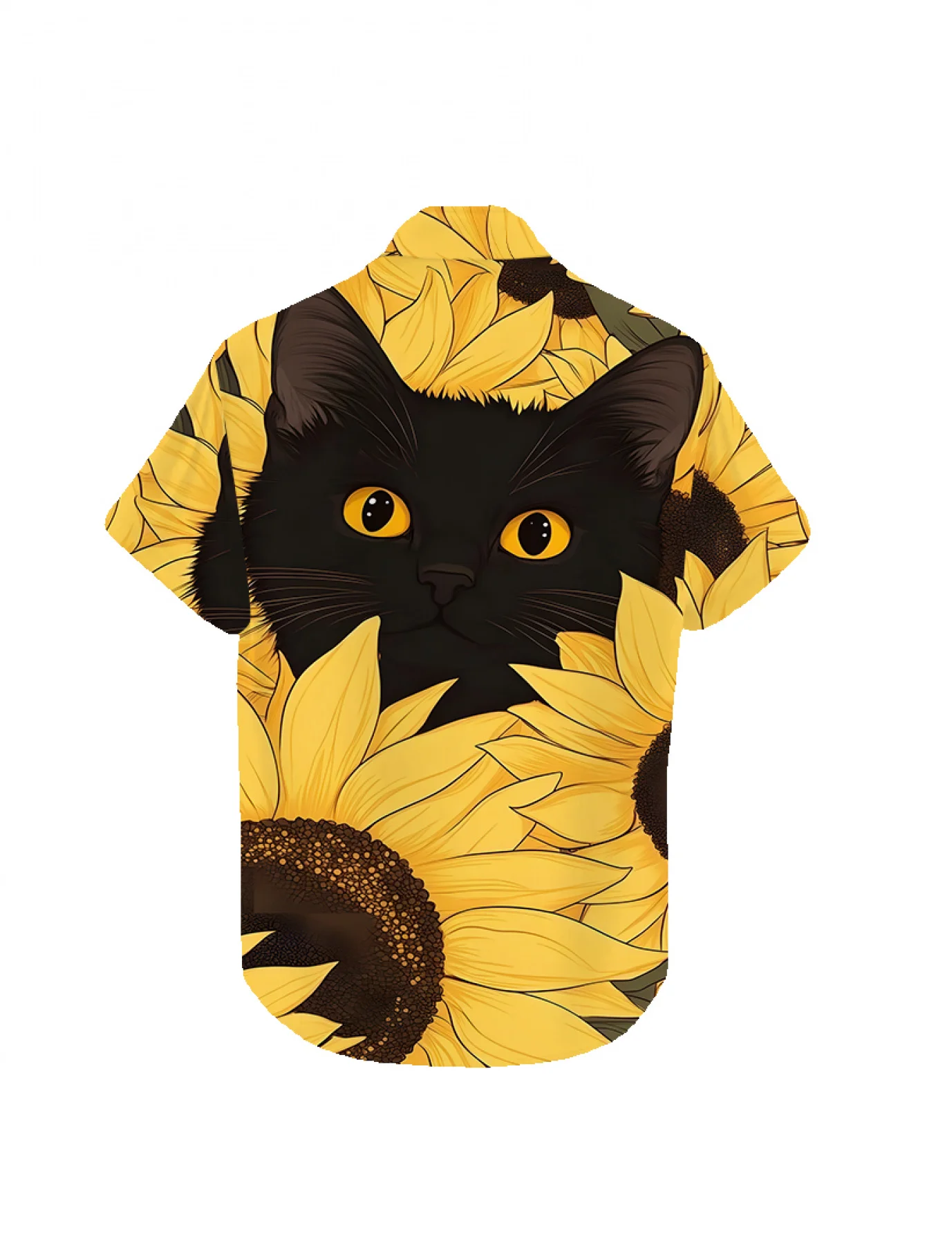 Kemeja Pria Motif Kucing Hitam - Summer Vacation Clothing Men ulasan dan harga