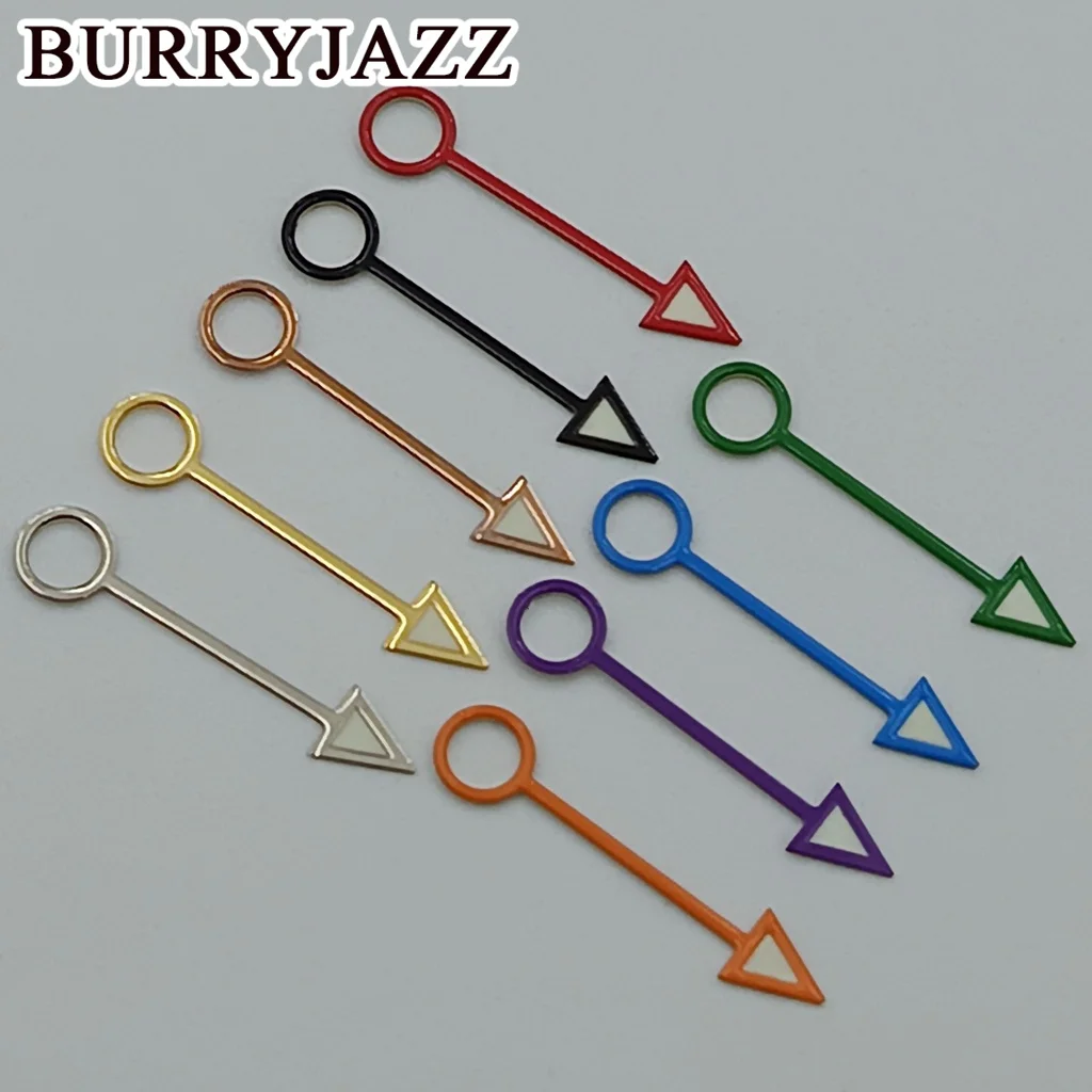 BURRYJAZZ NH35 NH36 NH38 7S26 7S36 4R35 4R36 Lancette dell'orologio Nero Blu Rosso Verde Arancione Lancette Verde Luminoso