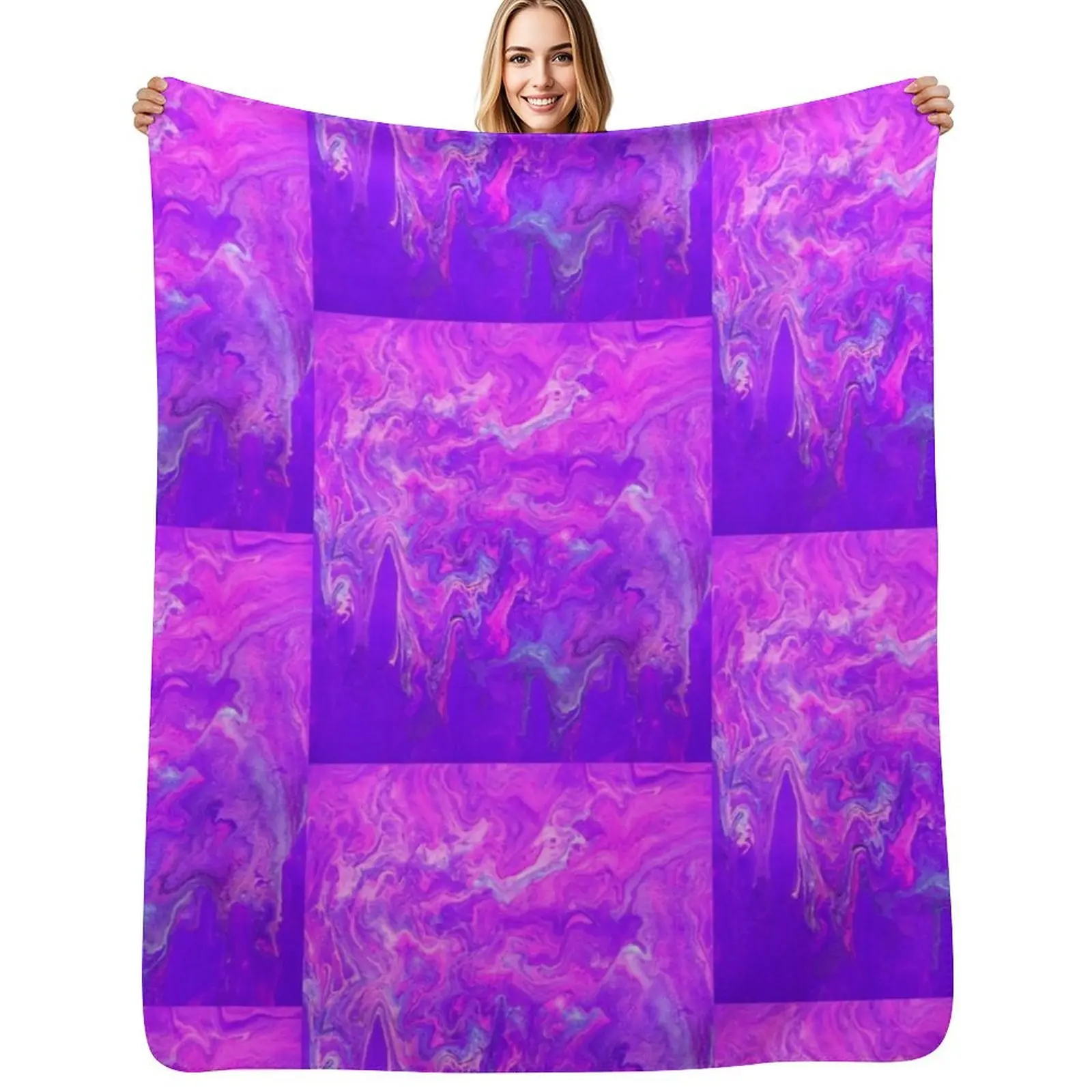 

UV Drippy Throw Blanket Hairy Fashion Sofas Custom Winter beds Blankets