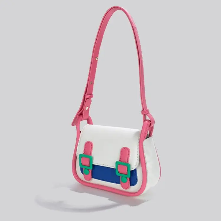 Koreańska słodka damska torba z blokadą kubełkową na co dzień miękka torebka na ramię torba na ramię i torby na ramię Crossbody dziewczęca torba
