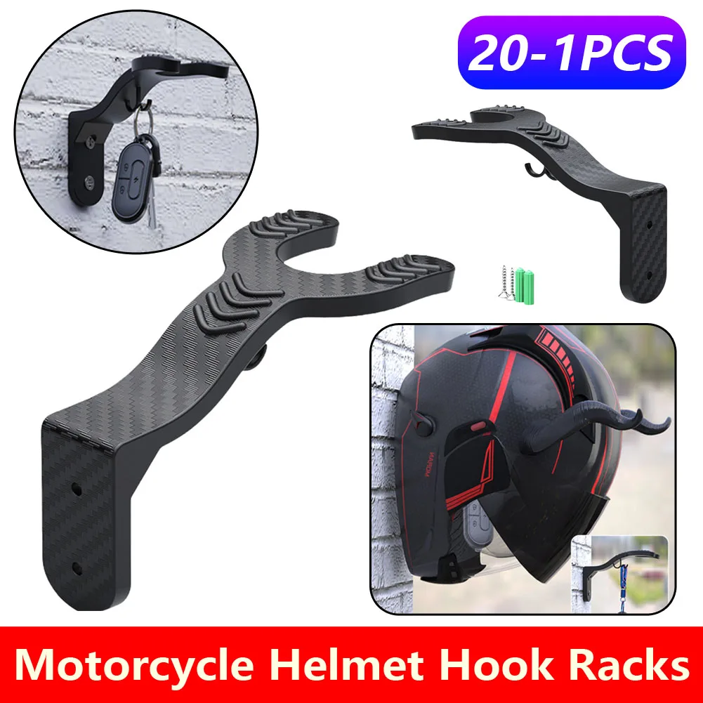 20-1pcs Motorcycle Helmet Hook Racks Multipurpose Hook Hanger Home Luggage Jacket Holders Kitchen Cabinet Shelf Wall Mount Hooks