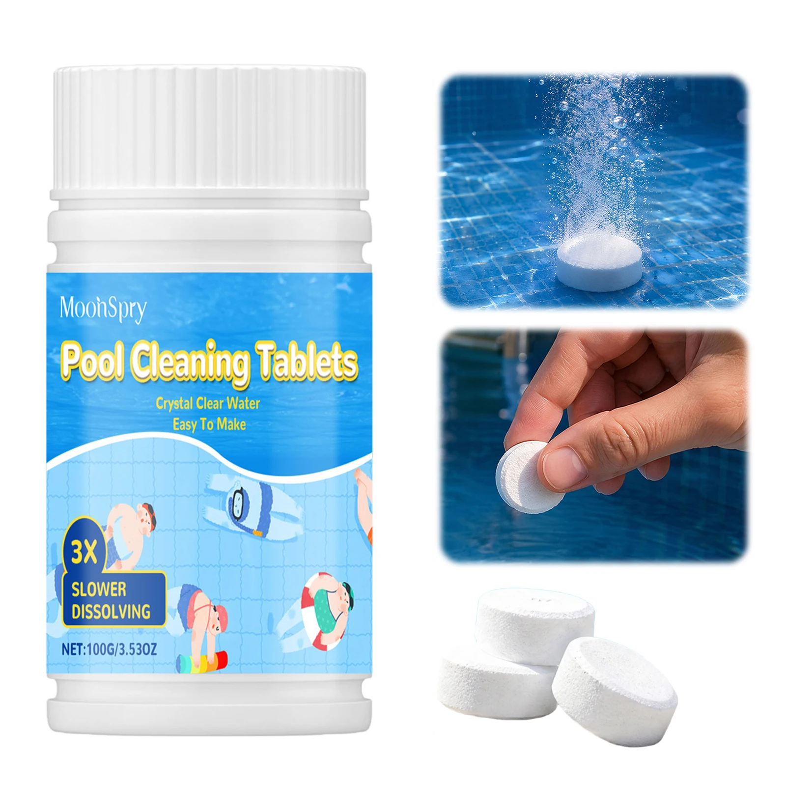 Swimming Water Clarifier Efficient Water Clarification & Stain Removal Pool Odor Eliminator for Above Ground Pools Cleaning