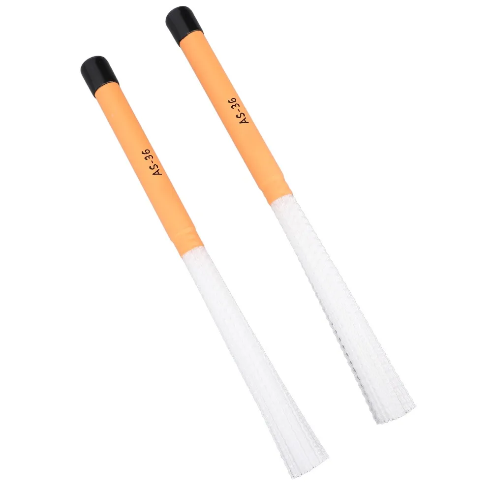 Slick Handle​ ​Drum Brush​ ​Nylon Telescopic Bristle​ White Purple/White Orange ​Maple Drumsticks​ Lightweight