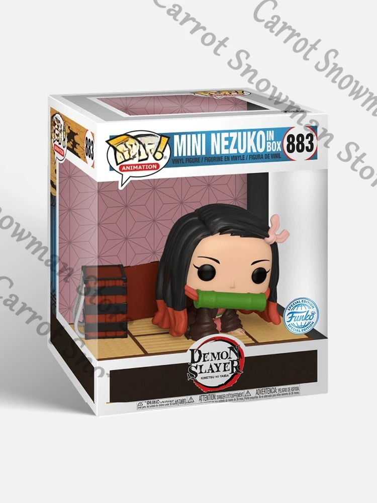 Genuine Demon Slayer Kamado Nezuko Anime Garage Kits Plaything Maumet Toys Rubberized Coating Cospaly Cartoon Gift Car Decorat