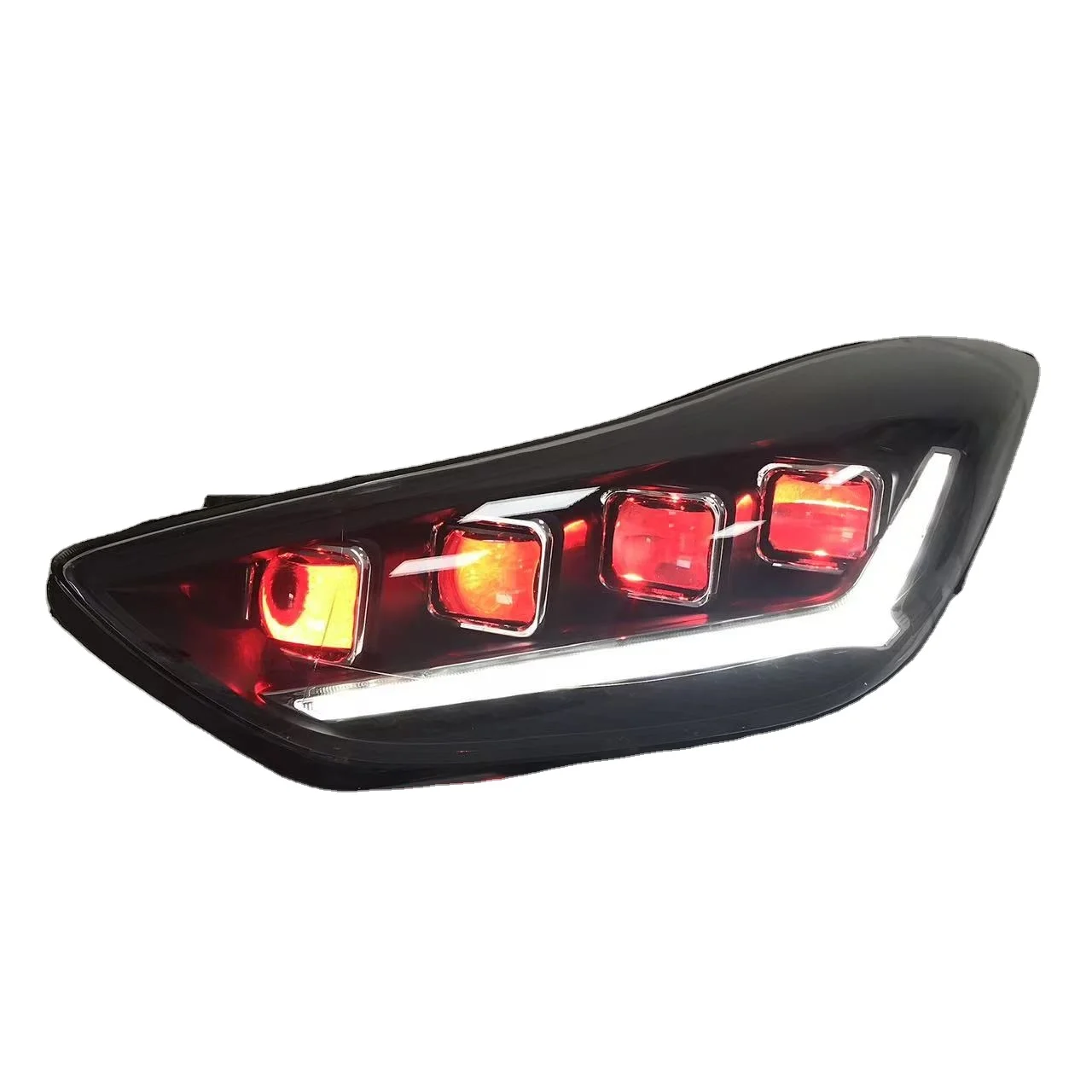 Full Led Headlight for Hyundai Elantra 2010-2015 2016-2020 LED Head Lamp Headlight Demon Eyes