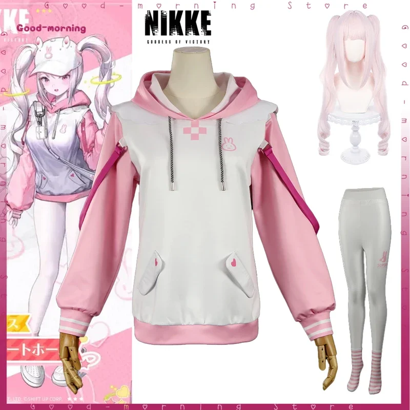 Game Nikke Alice Cosplay Costume Everyday movement clothes and Wig Suit For The Halloween party Cosplay Alice Role play