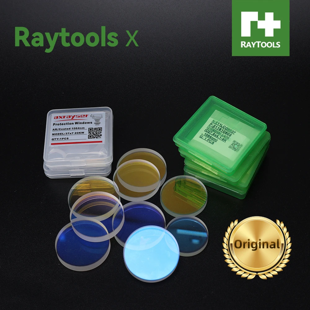 Raytools Fiber Laser Protective Lens 27.9x4.1 4kw 37x7 12kw Laser Optical Protection Windows 211LCG0045 211LCG0037