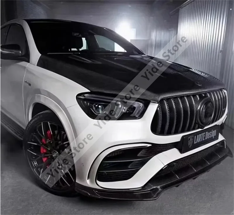 ألياف الكربون المصد الأمامي محرك هود غطاء فتحة التهوية لمرسيدس بنز GLE SUV/كوبيه C167/W167 GLE63 AMG 2020-2023