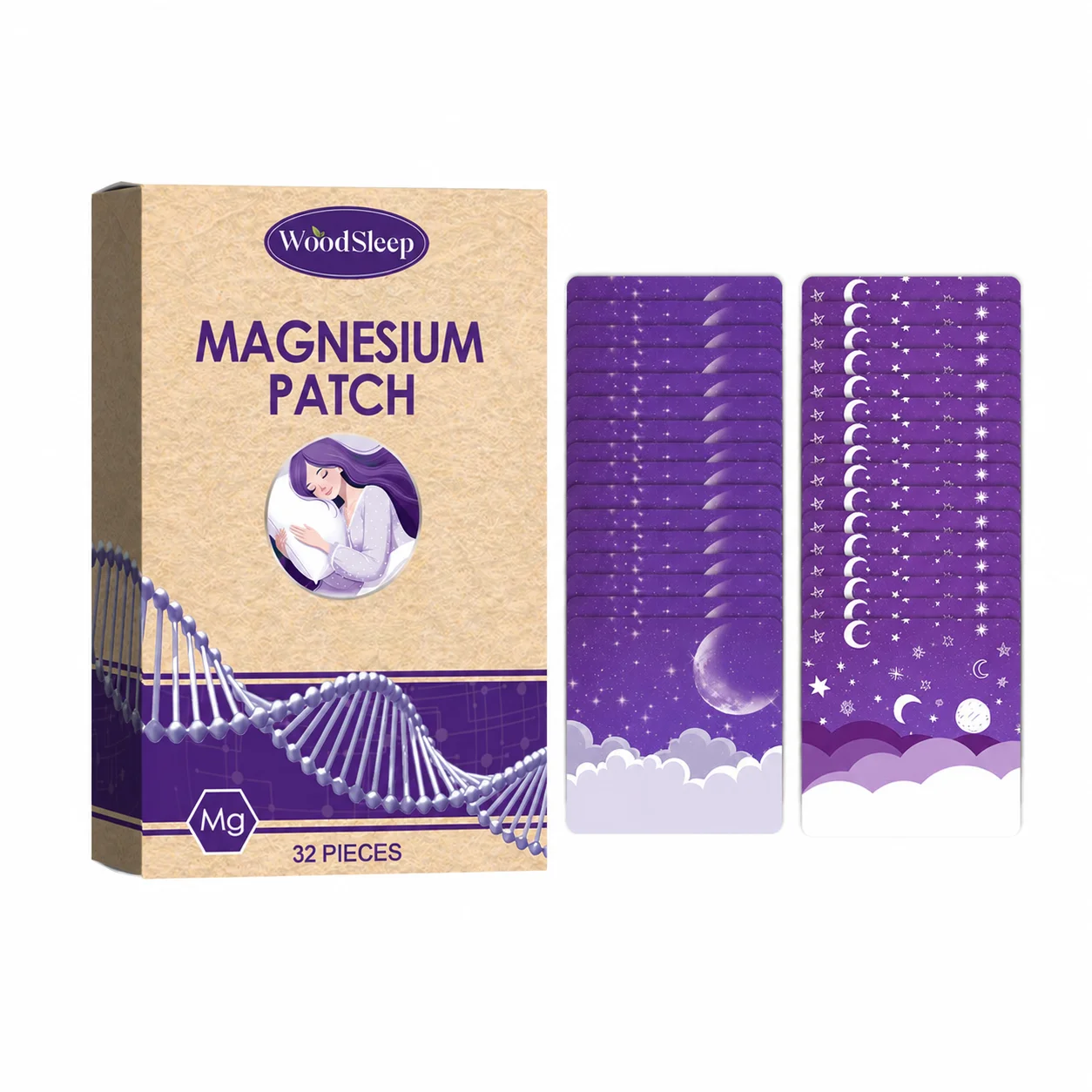 32pcs Magnesium Night Patches | Magnesium Chloride Patches, Containing Magnesium, Ideal for Home Use, Travel, and Business Trips