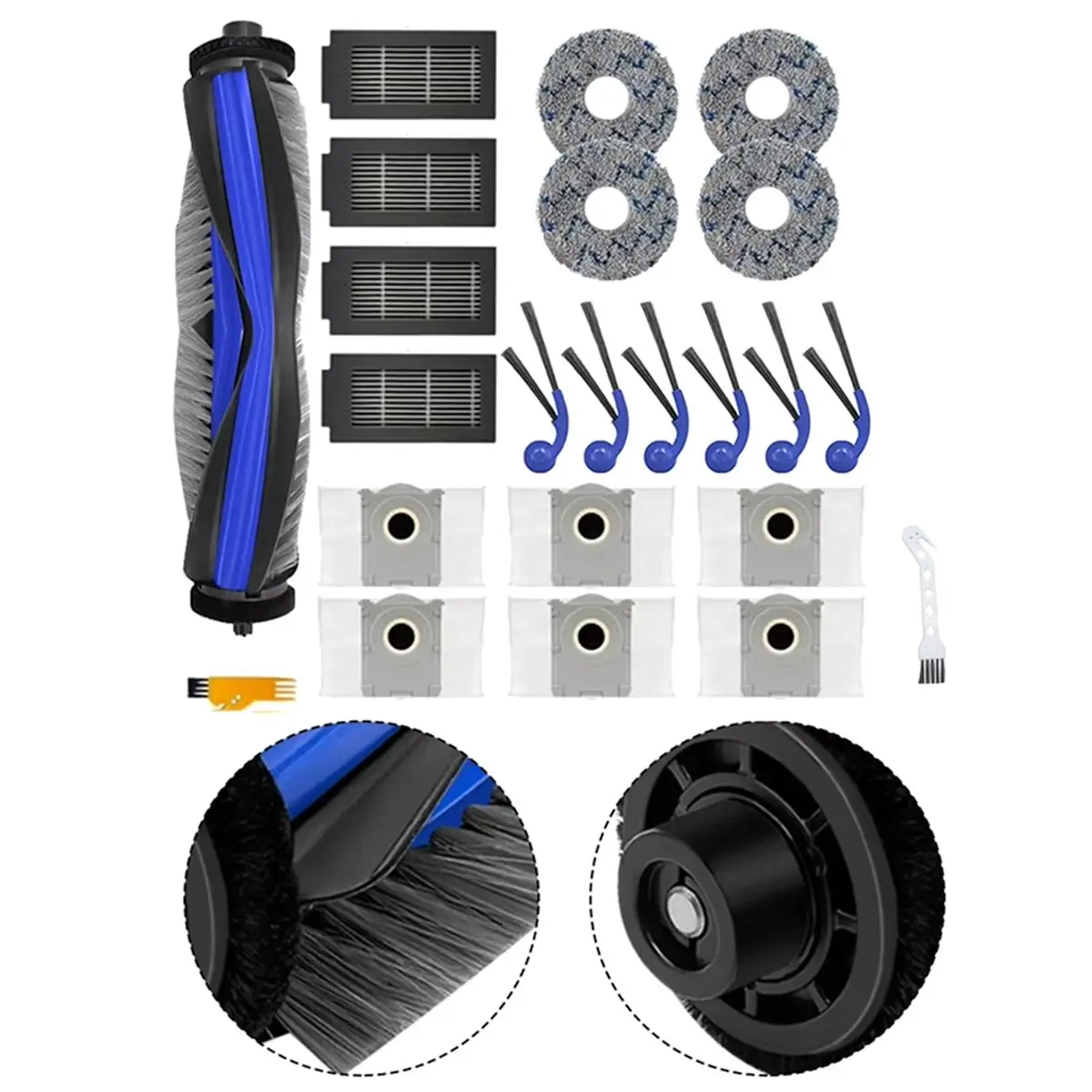 For = for T30C Omni= Gen2= Robot Vacuum Replacement Brushes Filters Mops for Families Cleaning Accessories