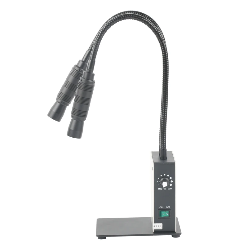 Imagem -04 - Sistema de Posicionamento Multi para Microscópio Biológico Fibra Ótica Facula Ajustável Dual Gooseneck Light fo Stereo 20w 6500k