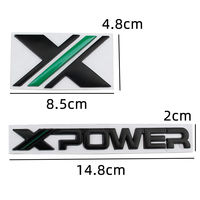 3D Chrome Metal X XPOWER Logo Car Rear Trunk Emblem Nameplate Stickers Car Styling For MG ZS HS GS 3 5 6 7 TF RX5 GT Accessories