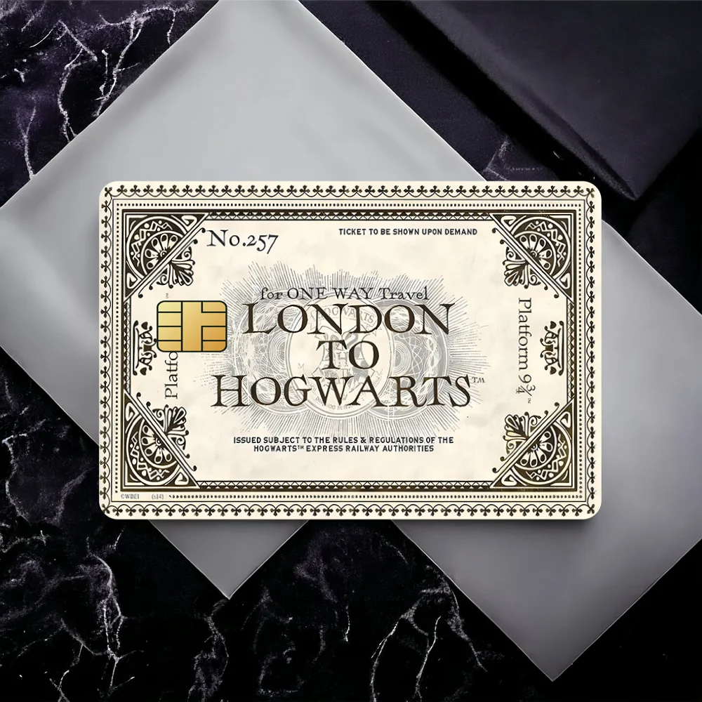 هاريس P-Potter جريفندور ملصق مقاوم للماء فيلم الجلد غطاء بطاقة الائتمان ملصقات 4 قطعة الخصم الجبهة الديكور حافلة البنك تمرير #2