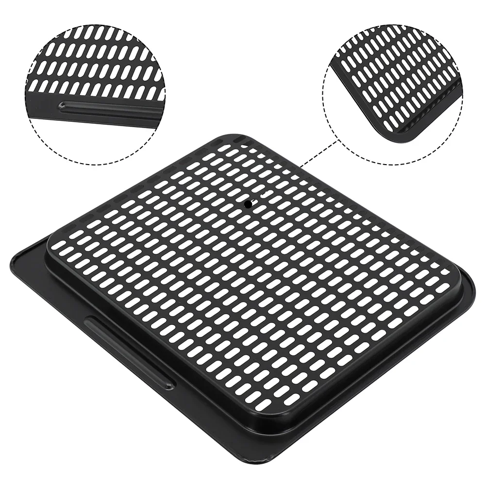 Air Fryer Cooking Tray with Carbon Steel Removable Mesh Rack Designed for Better Airflow and Oil Drainage During Baking