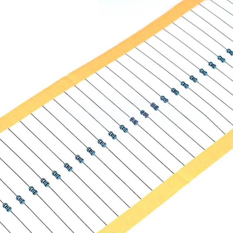 100 Uds 1/6W 0,167W 1/8W 0,125W resistencias de película metálica 1% tolerancia 10R 100R 200R 330R 1K 2,2K 10K 4,7 K 47K