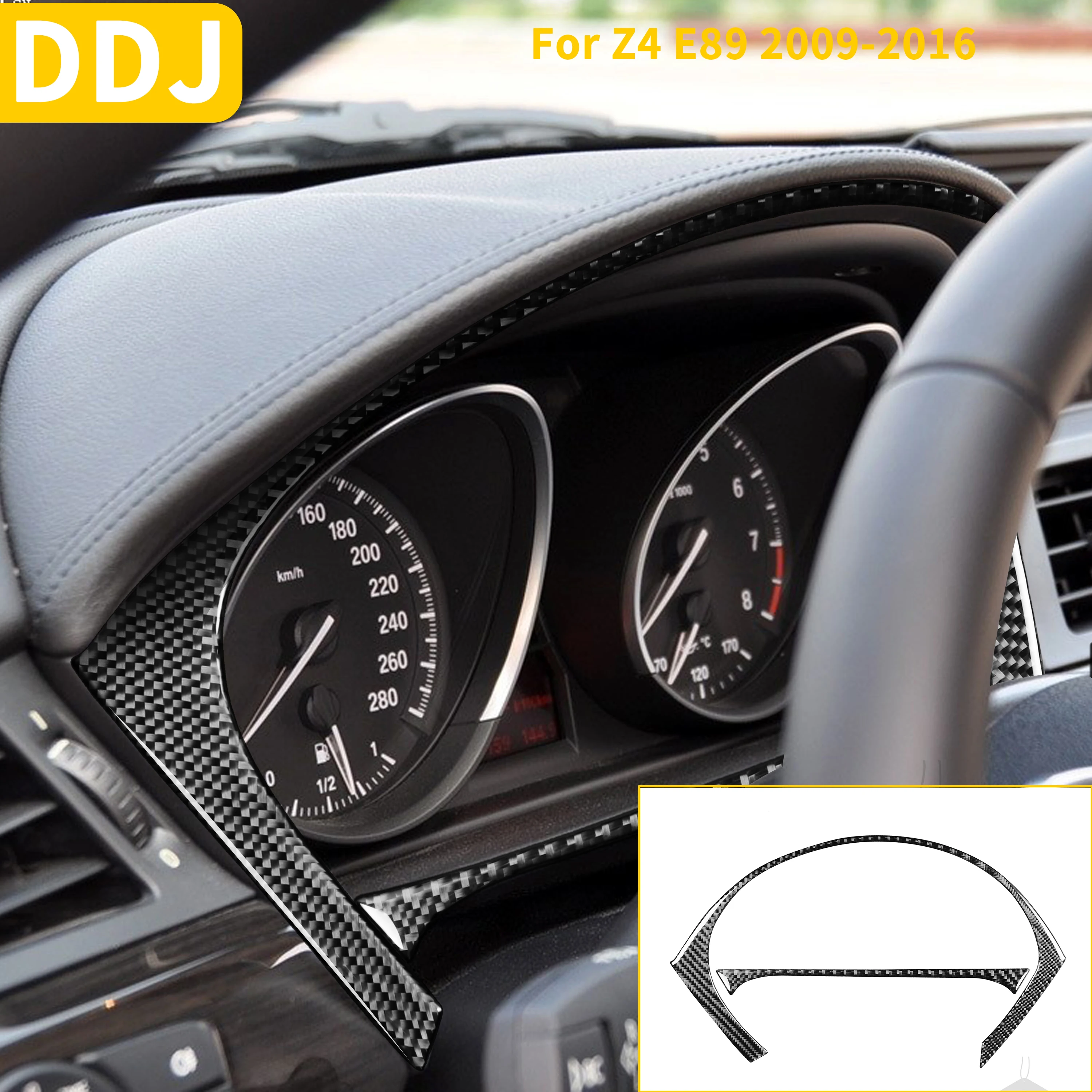 

For BMW Z4 E89 2009-2016 Roadster Speedometer Frame Sticker Carbon Fiber Cover Car Instrument Surround Trim Interior Accessories