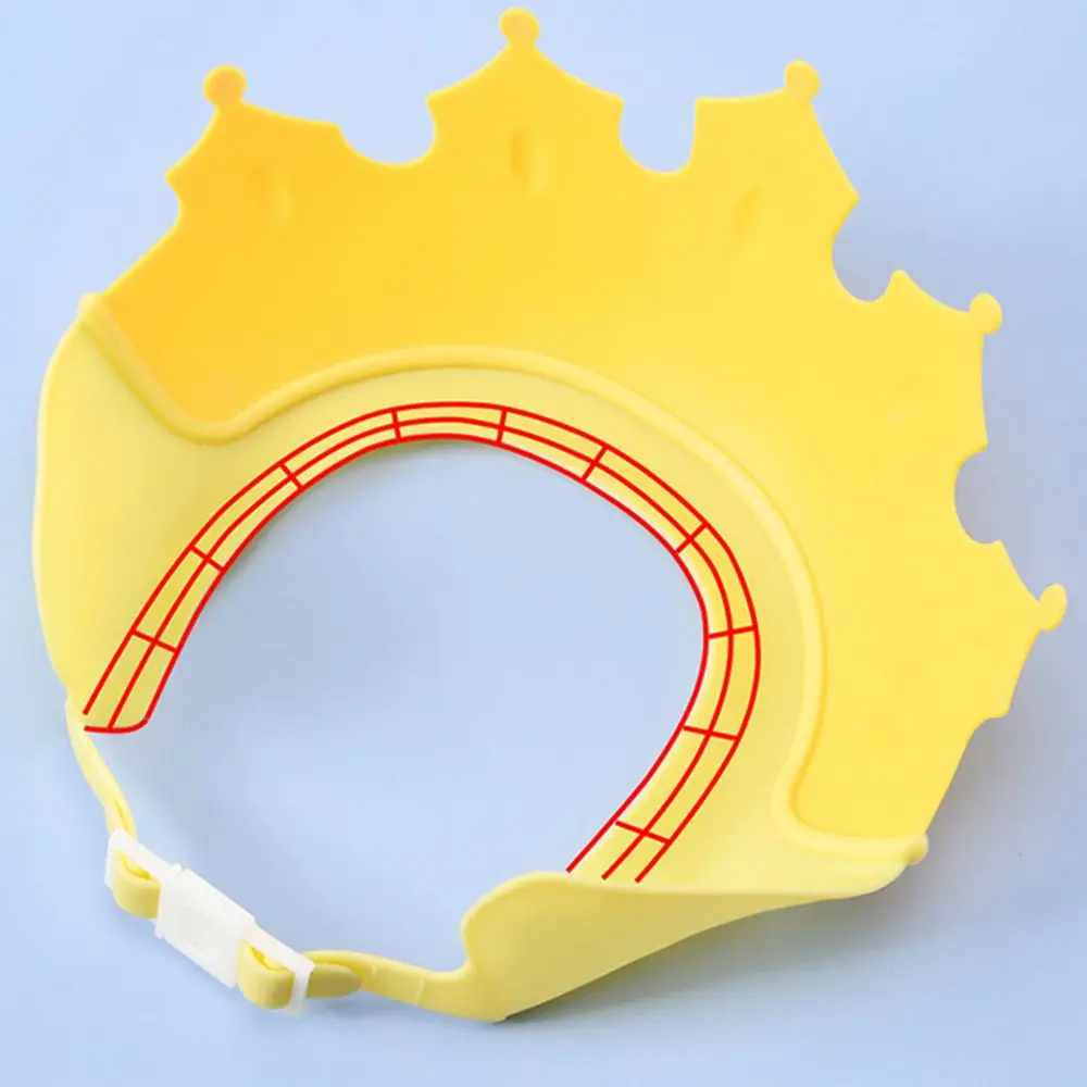 Bezpieczna ochrona uszu i oczu Plastikowa czapka kąpielowa dla dzieci w kształcie korony Osłona do mycia włosów Czapka do szamponu dla niemowląt Osłona na głowę pod prysznic