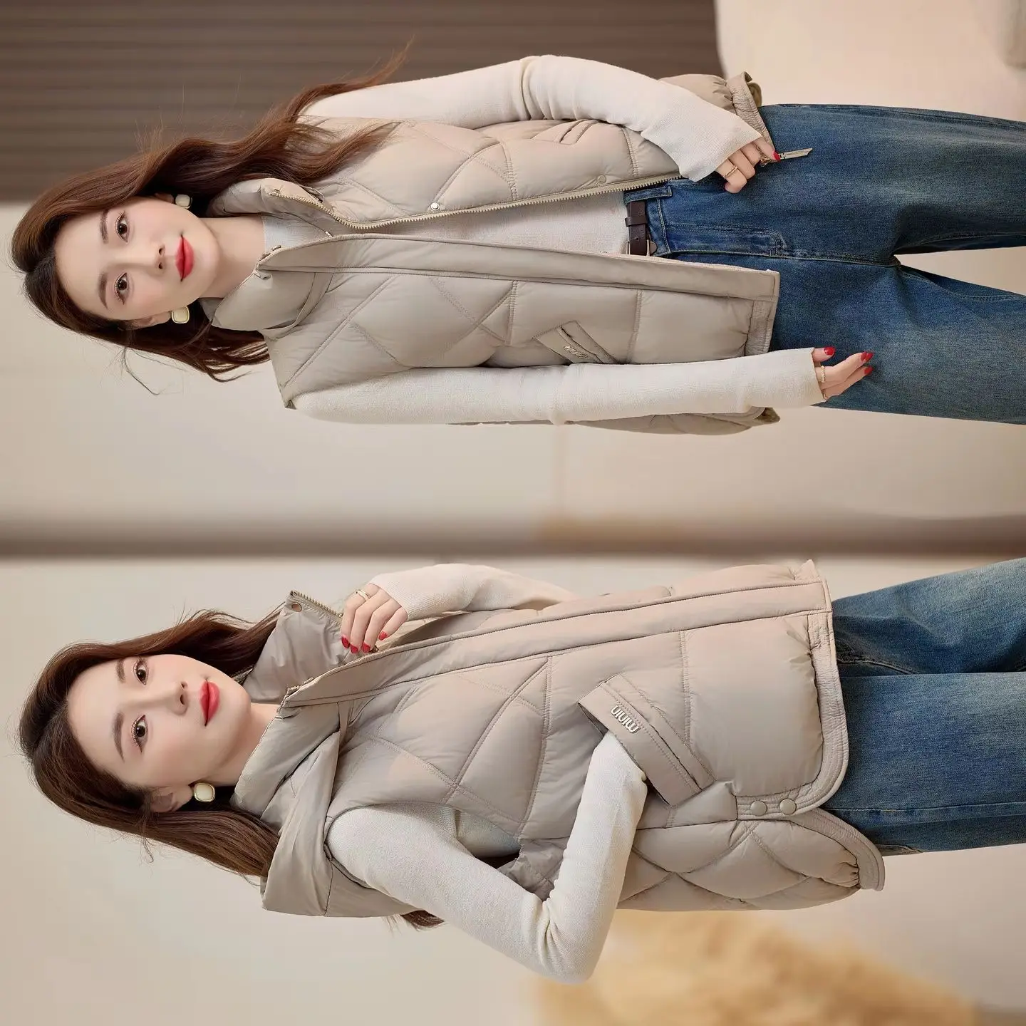 Removable Hat Down Cotton Vest Women Short Jacket New Autumn Winter Sleeveless Jacket Coat Female Waistcoat Tops Chaleco Mujer